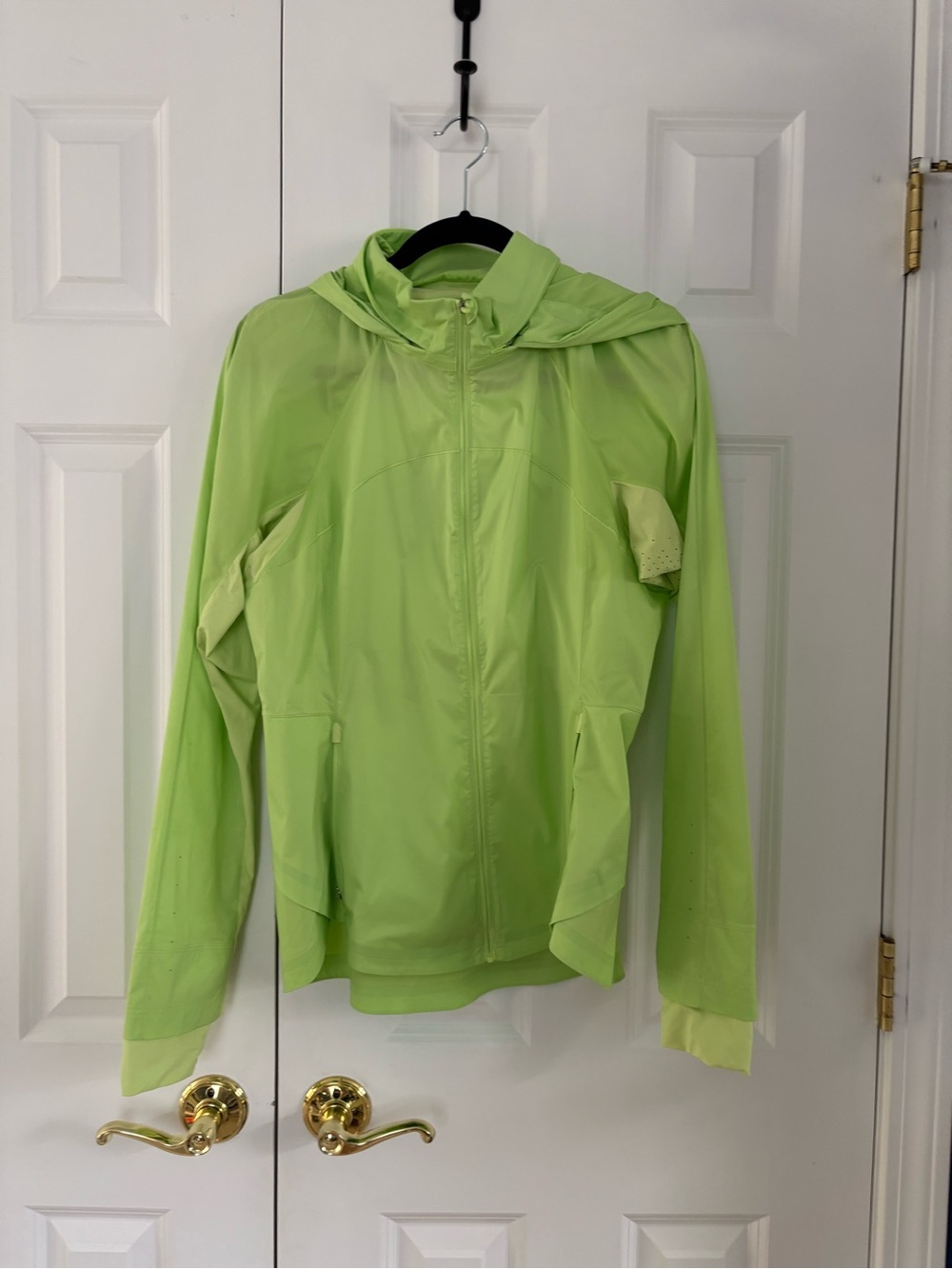 lululemon athletica Neon Lime Lightweight Hooded Jacket